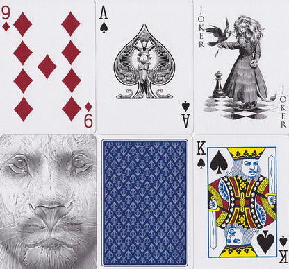 Black Lions Blue Playing Cards by David Blaine - Eclipse Games Puzzles Novelties