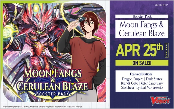 Cardfight! Vanguard - DZ-BT07 Moon Fangs & Cerulean Blaze Booster Box Case (20 Booster boxes)