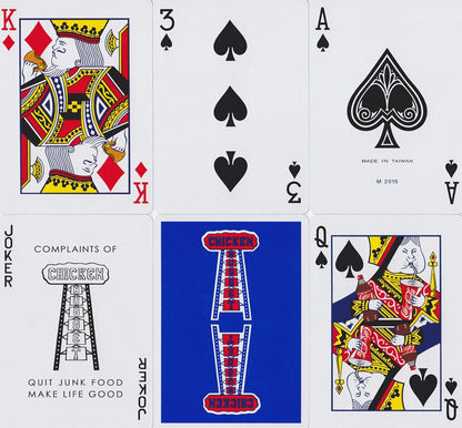 Chicken Nugget Blue Playing Cards - Eclipse Games Puzzles Novelties