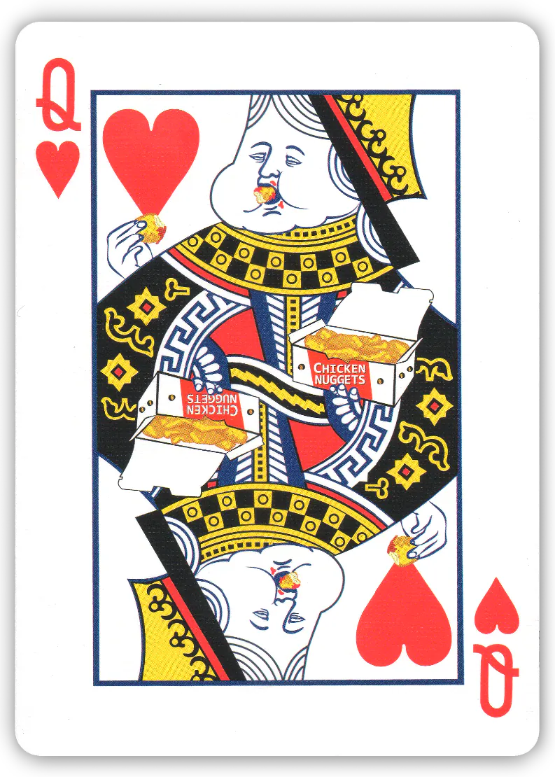 Chicken Nugget Red Playing Cards - Eclipse Games Puzzles Novelties