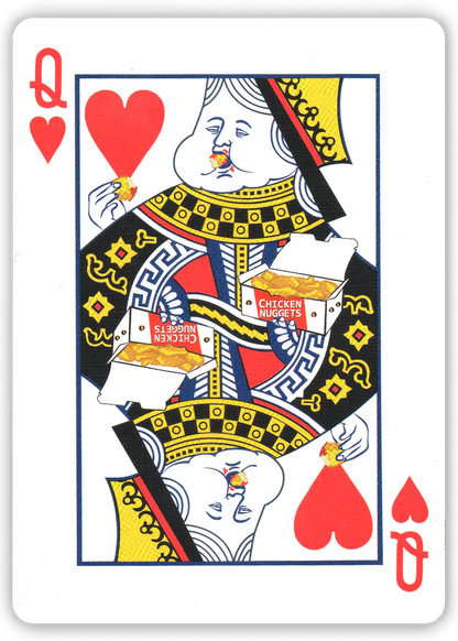 Chicken Nugget Red Playing Cards - Eclipse Games Puzzles Novelties
