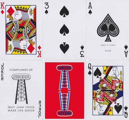 Chicken Nugget Red Playing Cards - Eclipse Games Puzzles Novelties