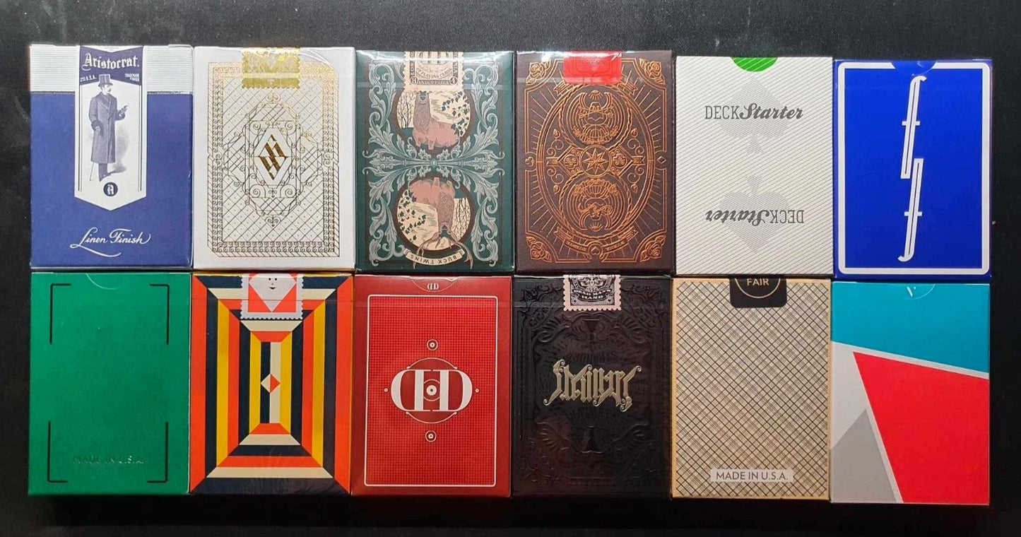 Dan & Dave Spring 2015 Variety Box - 12 Unique USPCC Decks  - Eclipse Games Puzzles Novelties