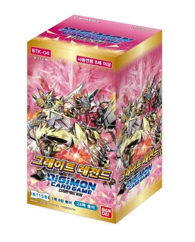 Digimon TCG - BT-04 Great Legend Booster Box Korean