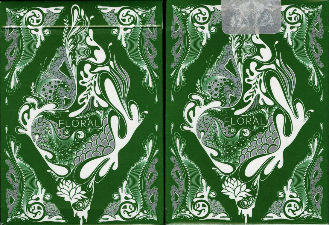 Floral Green Playing Cards by Aloys Design Studio (USPCC) - Eclipse Games Puzzles Novelties