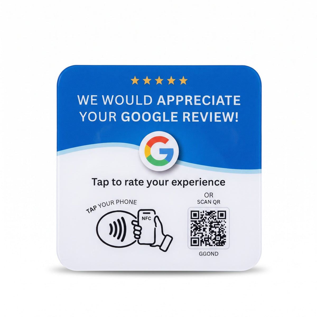 Google Review Card NFC + QR Code (Square) - Eclipse Games Puzzles Novelties 