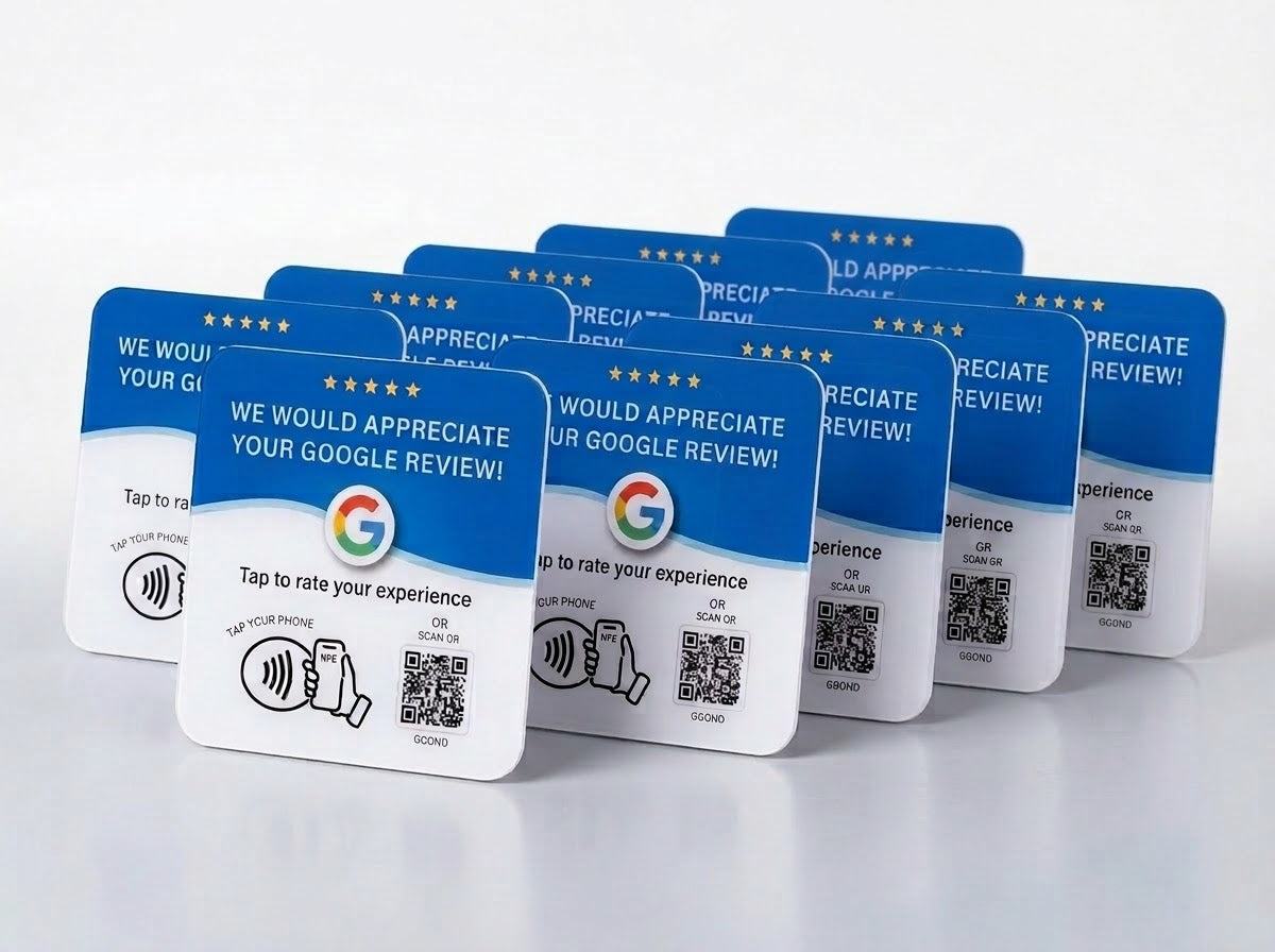 Google Review Card NFC + QR Code (Square) - Eclipse Games Puzzles Novelties 