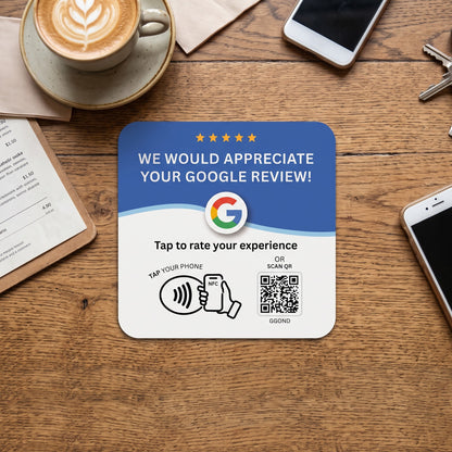 Google Review Card NFC + QR Code (Square) - Eclipse Games Puzzles Novelties 