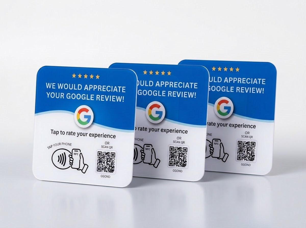 Google Review Card NFC + QR Code (Square) - Eclipse Games Puzzles Novelties 