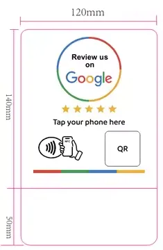 Google Review Stand NFC + QR Code (Large) - Eclipse Games Puzzles Novelties