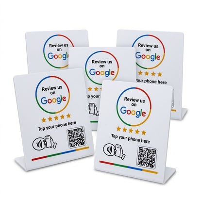 Google Review Stand NFC + QR Code (Large) - Eclipse Games Puzzles Novelties