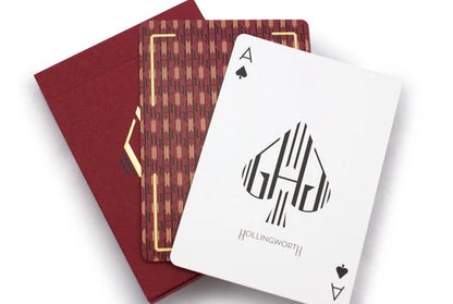 Guy Hollingworth Playing Cards v1 Burgundy Red - Eclipse Games Puzzles Novelties