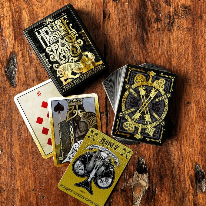 House of the Rising Spade V1 - Stockholm17 Poker Size Playing Cards (Black & Gold)