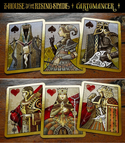 House of the Rising Spade V1 - Stockholm17 Poker Size Playing Cards (Black & Gold)