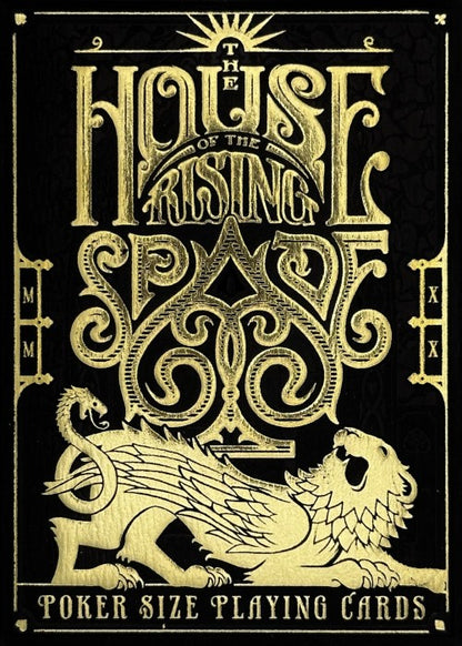 House of the Rising Spade V1 - Stockholm17 Poker Size Playing Cards (Black & Gold)
