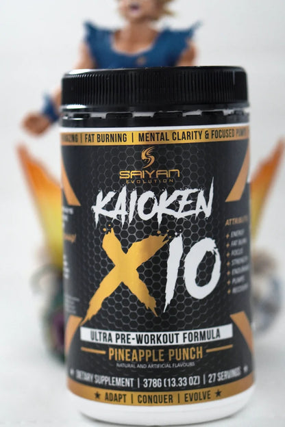 Kaioken X10 ALL-IN-ONE Ultra Pre-workout - Pineapple Punch  - Eclipse Games Puzzles Novelties