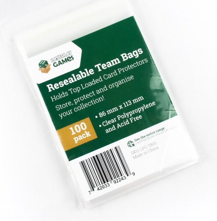 LPG Essentials Resealable Team Bags (100pc) - Eclipse Games Puzzles Novelties