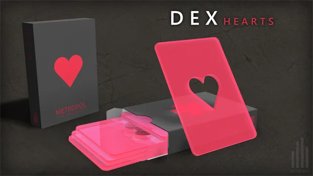 Metropol Dex Hearts Red Cardistry Training Packets - Eclipse Games Puzzles Novelties