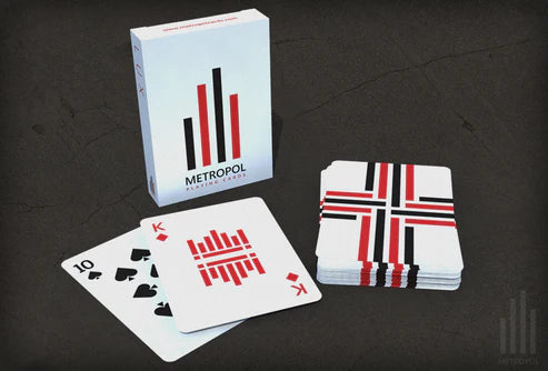 Metropol Red Playing Cards by Mike Lambert - Eclipse Games Puzzles Novelties