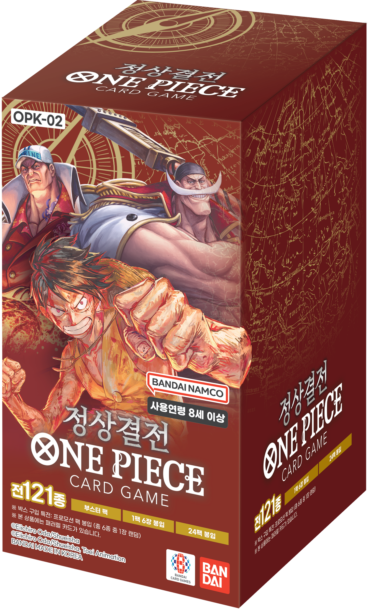 One Piece Card Game - OPK-02 Paramount War Booster Box Korean