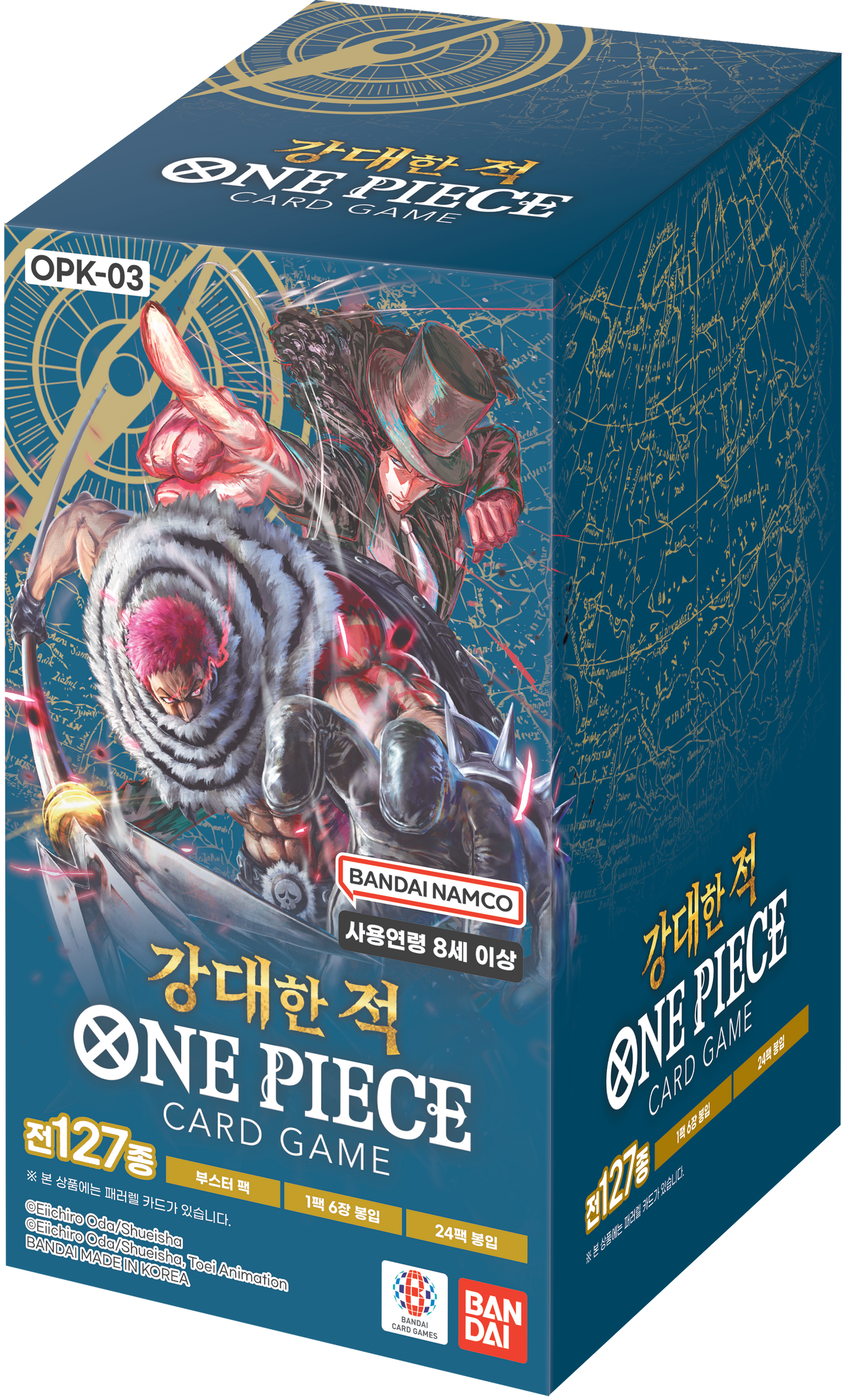 One Piece Card Game OPK-03 Pillars of Strength Booster Box Korean