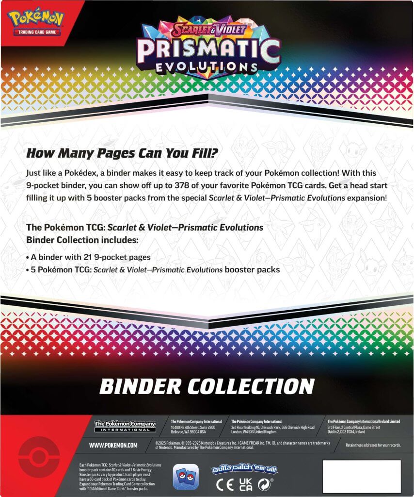 POKÉMON TCG - Prismatic Evolutions Binder Collection