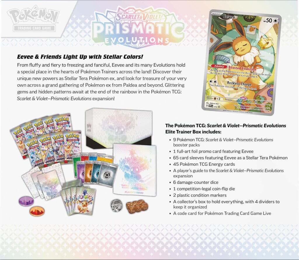 POKÉMON TCG - Prismatic Evolutions Elite Trainer Box (ETB)