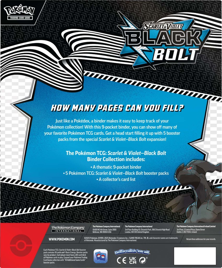 Pokémon TCG: Black Bolt Binder Collection