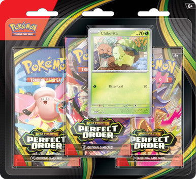 Pokemon TCG Mega Evolutions 3 Perfect Order Three Booster Blister