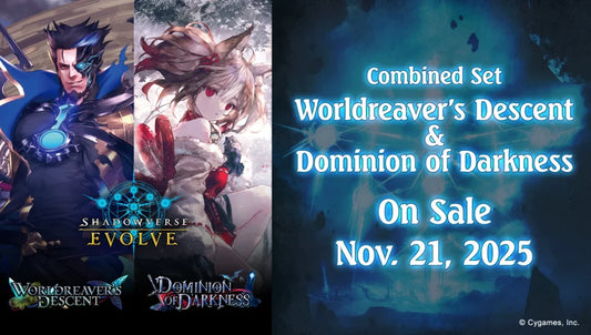 Shadowverse Evolve - BP1213 Worldreaver's Descent & Dominion of Darkness - Combined Set Booster Box Case (20 Booster Boxes) - Eclipse Games Puzzles Novelties