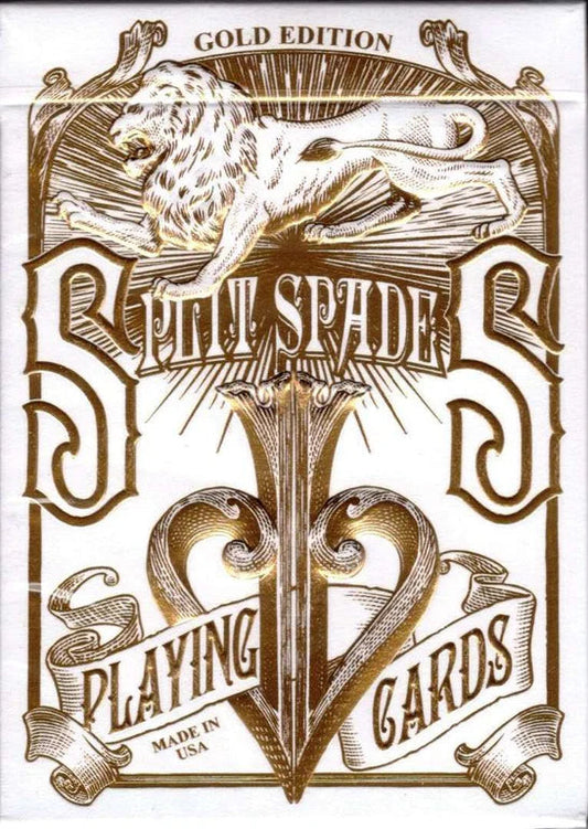 Split Spades Gold Metallic Playing Cards by David Blaine - Eclipse Games Puzzles Novelties