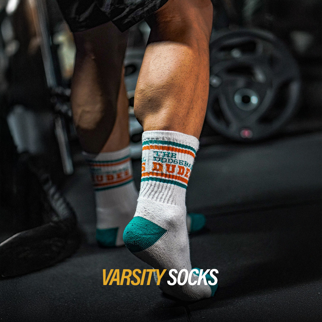 The Dodgeball Dudes - DBD Varsity Socks - Eclipse Games Puzzles Novelties