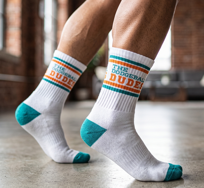 The Dodgeball Dudes - DBD Varsity Socks - Eclipse Games Puzzles Novelties