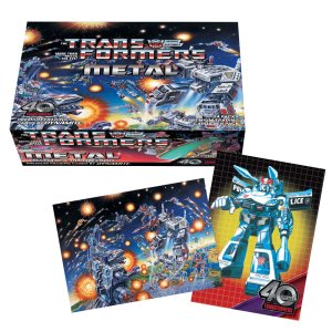 Transformers 40th Anniversary Metal Trading Cards Collector's Set Box - Eclipse Games Puzzles Novelties