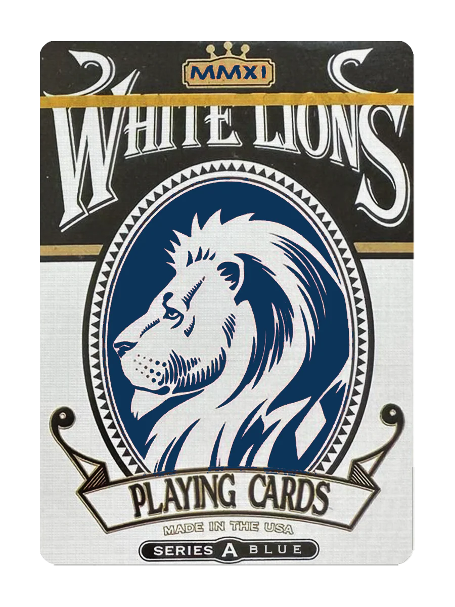 White Lions Blue Series A Edition Playing Cards by David Blaine - Eclipse Games Puzzles Novelties