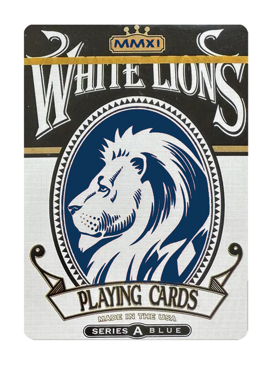 White Lions Blue Series A Edition Playing Cards by David Blaine - Eclipse Games Puzzles Novelties