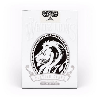 White Lions Tour Edition Black Reverse Playing Cards by David Blaine - Eclipse Games Puzzles Novelties