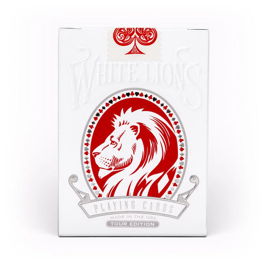 White Lions Tour Edition Red Playing Cards by David Blaine