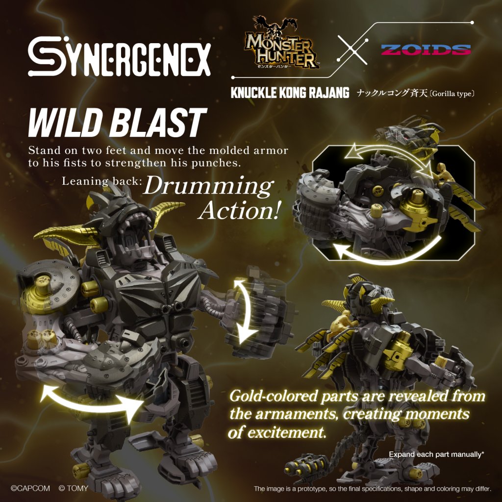 ZOIDS-X-MONSTER HUNTER KNUCKLE KONG-x-SEITEN Buildable Model Kit