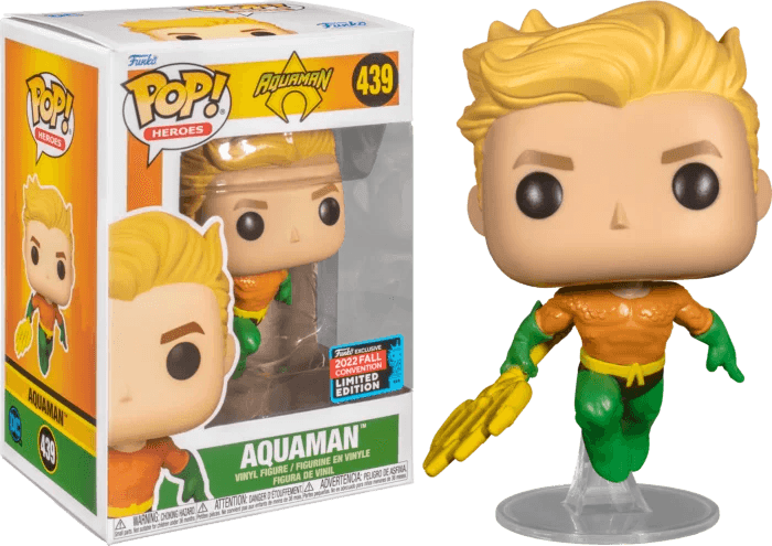 Aquaman - Aquaman Pop! Vinyl Figure 2022 Fall Convention Exclusive #439 - Eclipse Games Puzzles Novelties