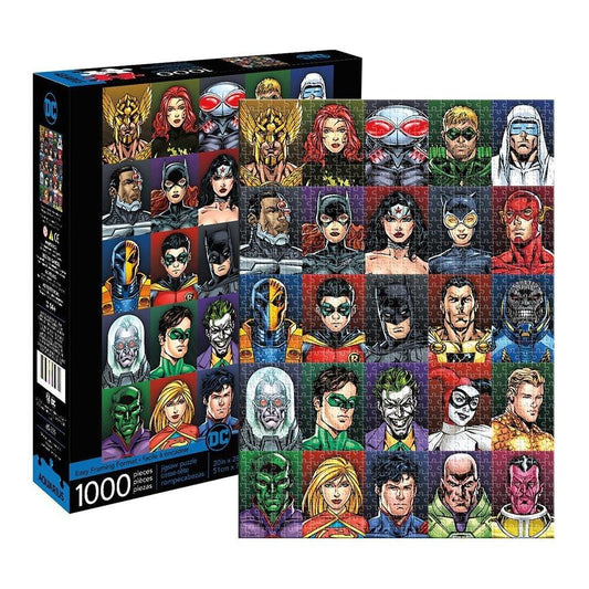 Aquarius DC Heroes Faces 1000 Pieces Jigsaw Puzzle - Eclipse Games Puzzles Novelties