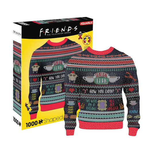 Aquarius Friends Ugly Sweater Shaped 1000 Pieces Jigsaw Puzzle - Eclipse Games Puzzles Novelties