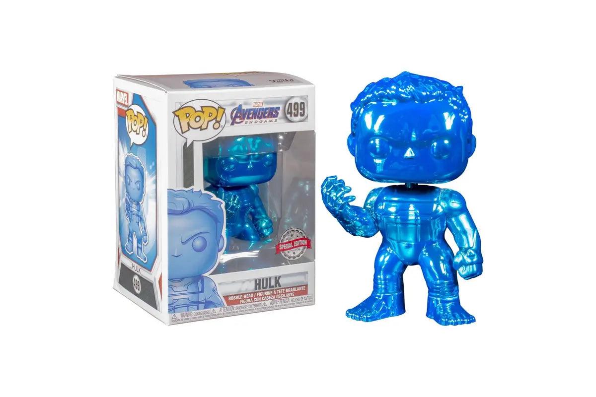 Avengers 4: Endgame - Hulk with Nano Gauntlet Blue Chrome Pop! Vinyl #499 - Eclipse Games Puzzles Novelties