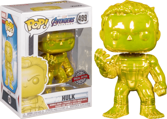 Avengers 4: Endgame - Hulk with Nano Gauntlet Yellow Chrome Pop! Vinyl Figure - Eclipse Games Puzzles Novelties