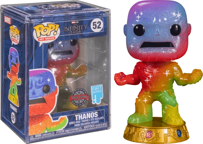 Avengers 4: Endgame - Thanos Infinity Stone Metallic Artist Series Pop! Vinyl Figure with Pop! Protector #52 - Eclipse Games Puzzles Novelties