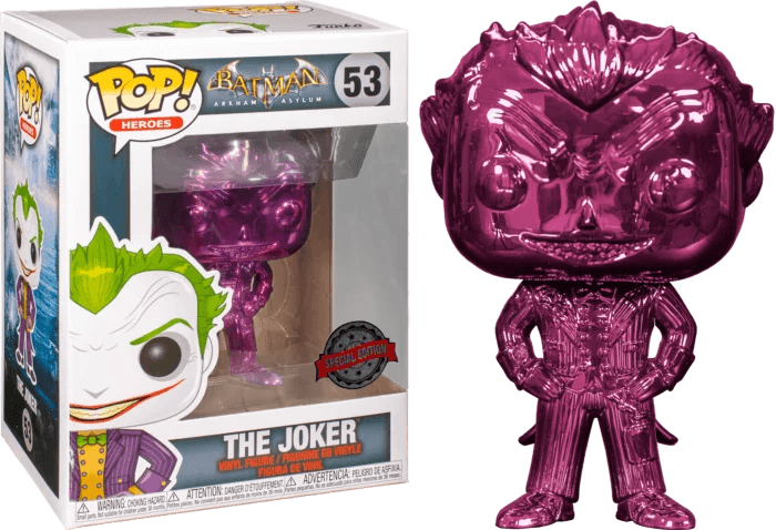 Batman: Arkham Asylum - The Joker Purple Chrome Pop! Vinyl Figure #53 - Eclipse Games Puzzles Novelties