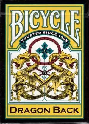 Bicycle Dragon Back Yellow Playing Cards