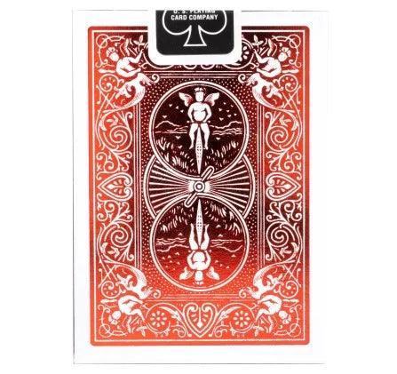 Bicycle Foil Back Crimson Metalluxe Red Playing Cards - Eclipse Games Puzzles Novelties