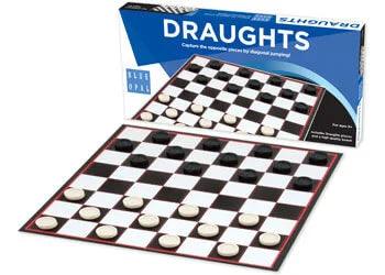 Blue Opal Draughts Board Game - Eclipse Games Puzzles Novelties