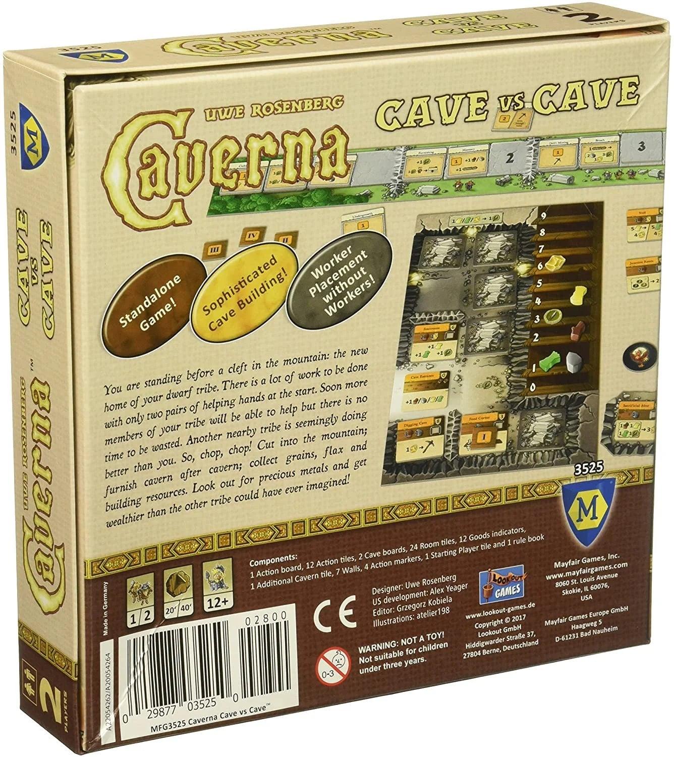 Caverna Cave Vs Cave Board Game - Eclipse Games Puzzles Novelties